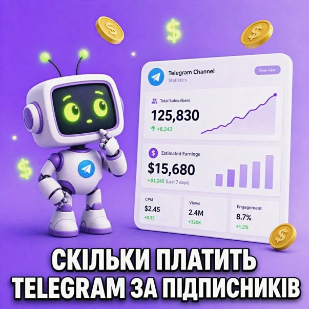 Скільки платить Telegram за підписників