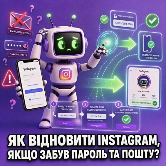 Як відновити Instagram без пароля і пошти