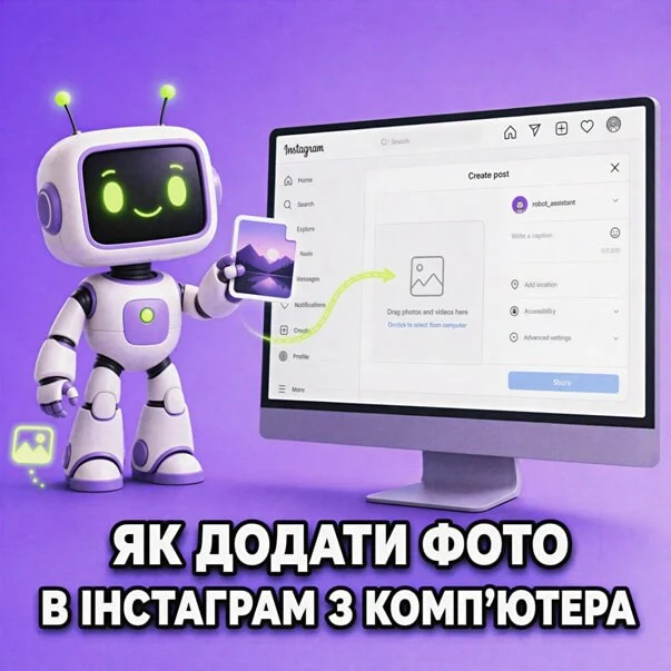 Як додати фото в Instagram з комп'ютера